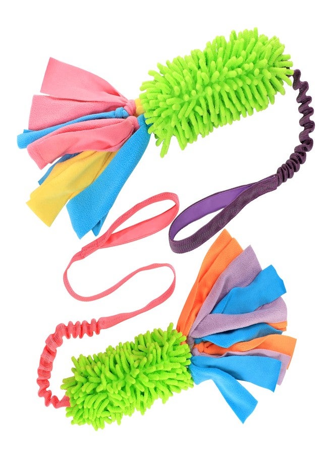 SCHITEC Dog Tug Toy, [2 Pack] Interactive Play Training Bungee Rope, Squeaky Tug of War Exercise Pull Toys for Puppy Small Medium Large Dogs - Image 1